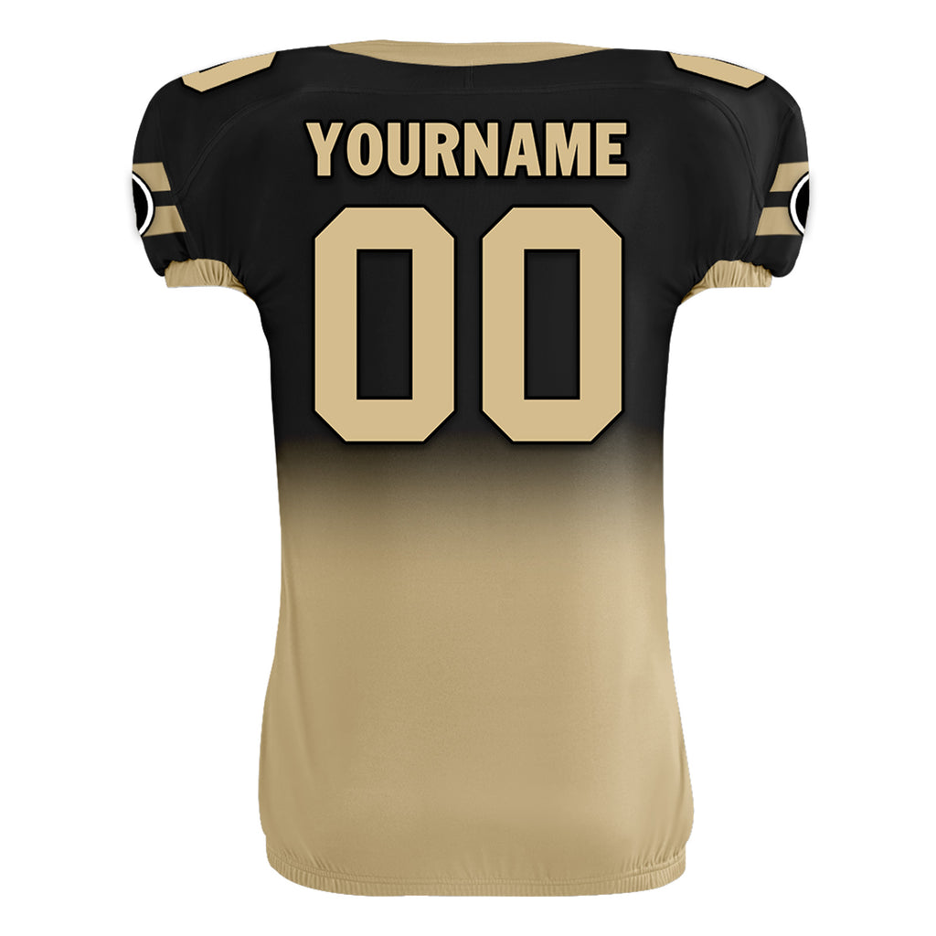 Custom Black Gold Fade Fashion New Orleans High-Performance American Football Jersey FBJ06-D020252-19
