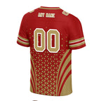 Custom Yellow Red California Personalized Authentic Football Jersey FBJ02-D023033-25
