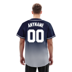 Custom Blue Grey Fade Fashion Personalized Authentic Baseball Jersey BSBJ01-D0a70b8