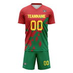 Custom Red Green Soccer Sets Jersey Personalized SCJ101-D28015