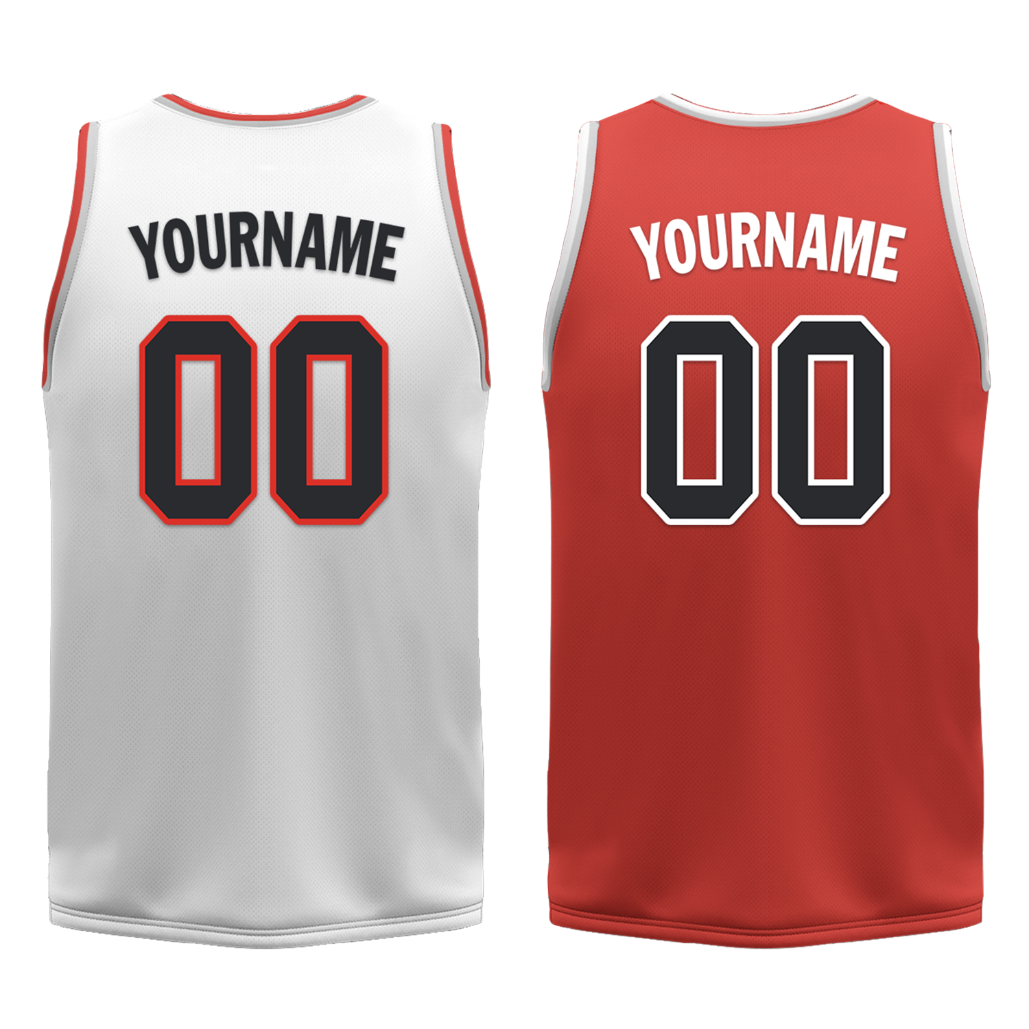 Custom White Red Classic Style Reversible Basketball Uniform Personalized Ordinary BBJR-D017037