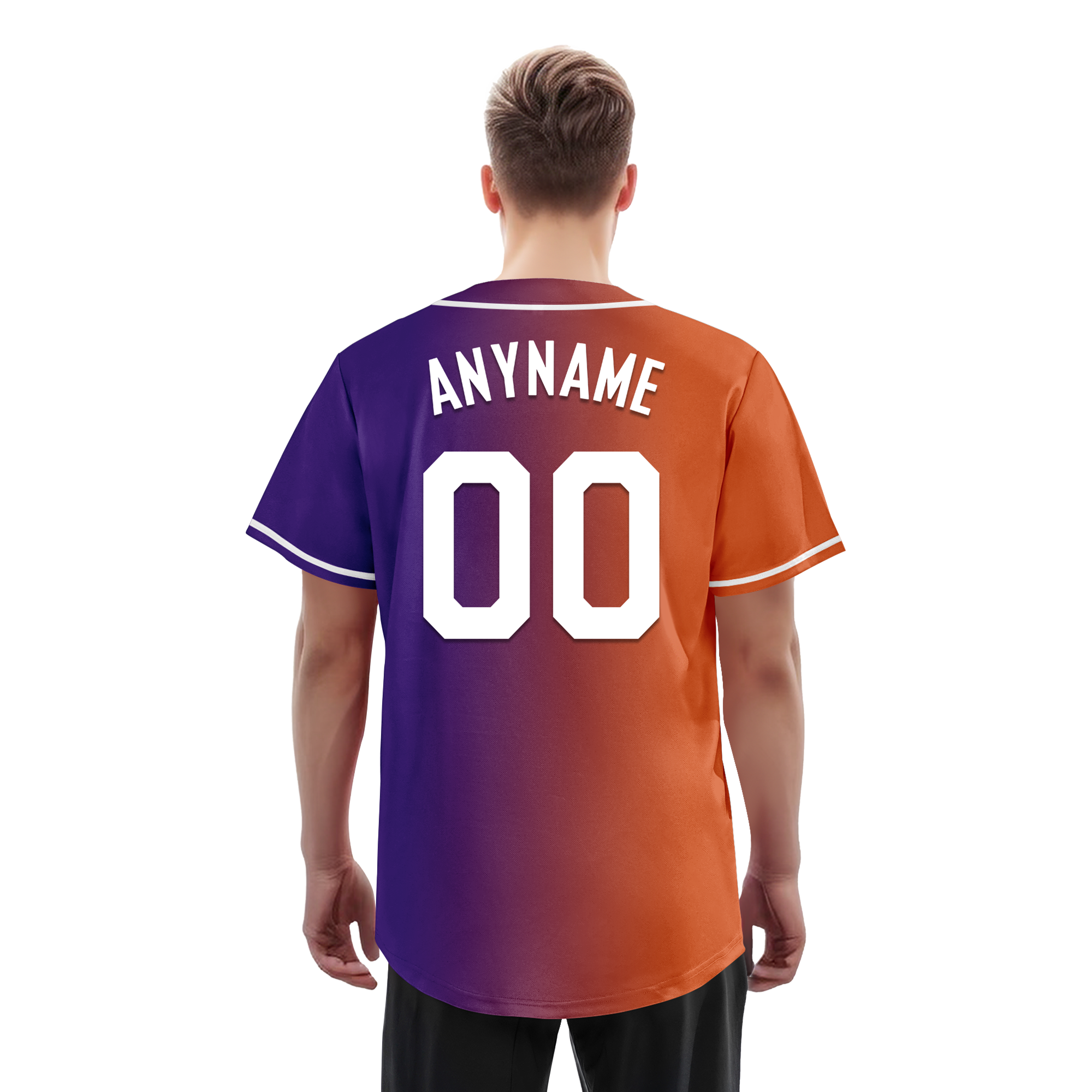Custom Orange Purple Gradient Fashion Personalized Authentic Baseball Jersey BSBJ01-D0a7a08