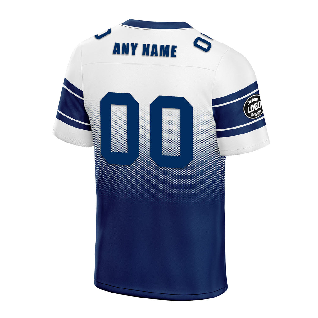 Custom White Blue Indianapolis Football Jersey and Hat Combo Offer Personalized Combo ZH-D020326-14