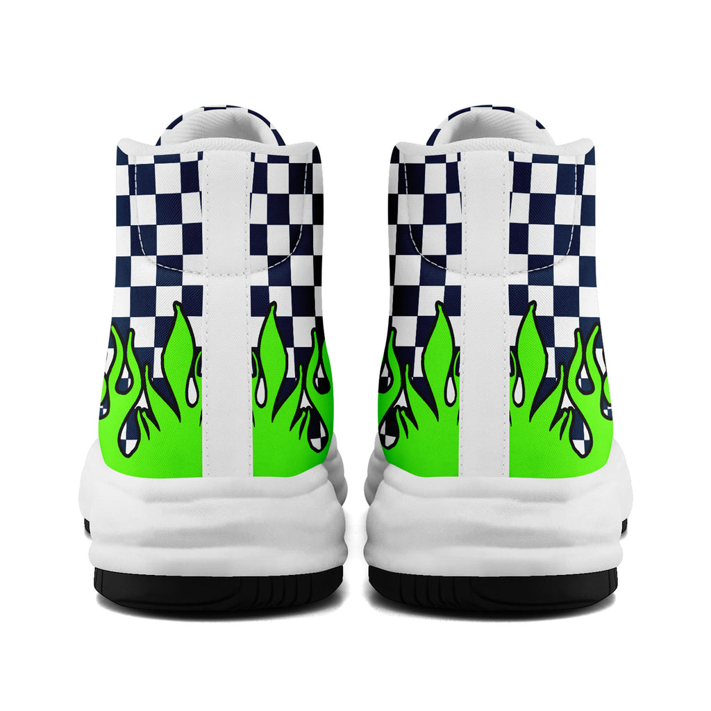 Custom White Blue Green Seattle Football Jersey and Firesoul Sports Shoes Combo Offer Personalized Combo ZH-D020273-27