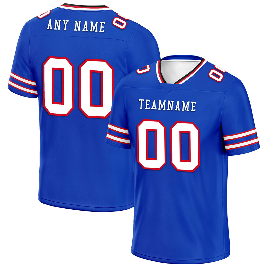 Custom Dark Blue Buffalo Personalized Authentic Football Jersey FBJ02-E0601-4