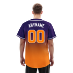 Custom Purple Orange Fade Fashion Personalized Authentic Baseball Jersey BSBJ01-D0a70de