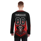 Custom Black Red Gothic Personalized Hockey Jersey HCKJ01-E0601-08