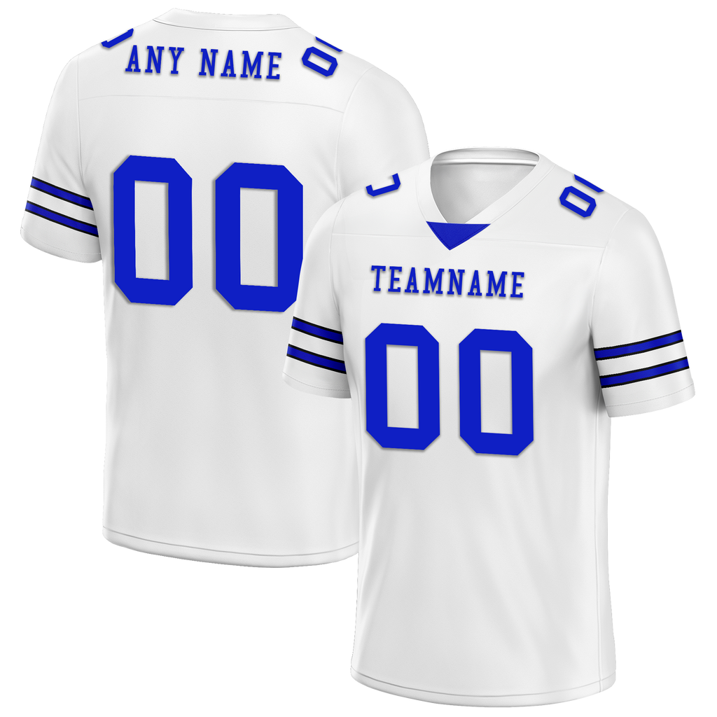 Custom White Classic Style Personalized Authentic Football Jersey FBJ02-bd0a700e