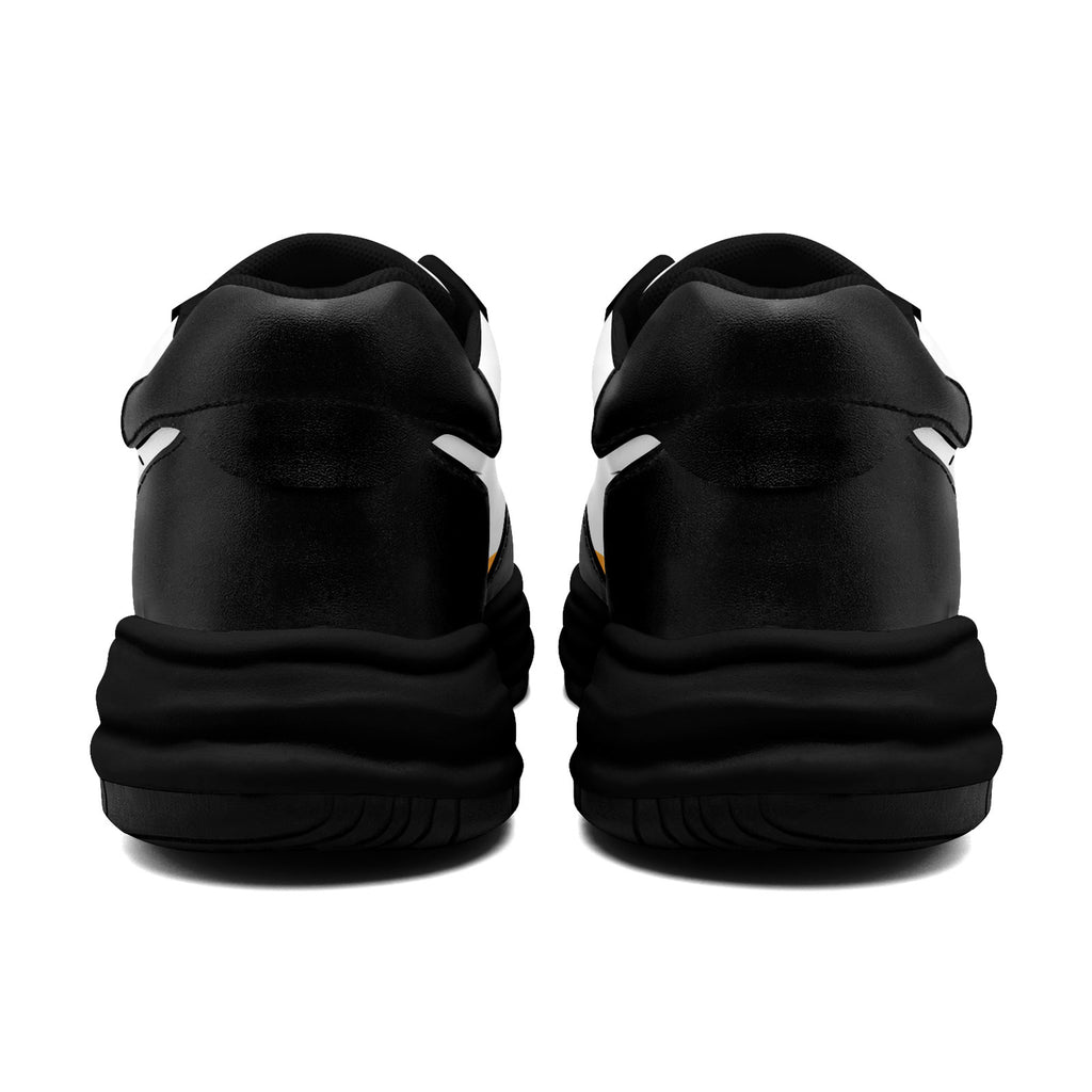 Custom Black White Pittsburgh Shoes Personalized Sneaker FN032-D020389-30