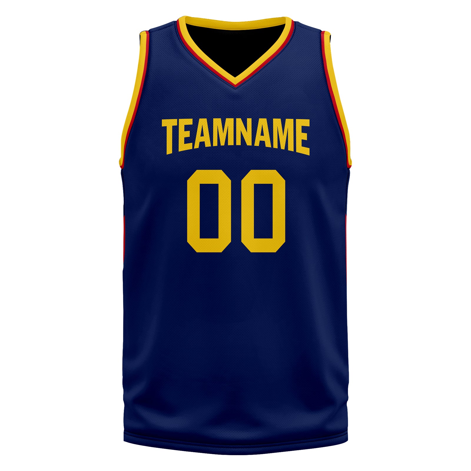 Custom Navy Blue Red Gold City Edition Personalized Sports Uniform Authentic Basketball Jersey BBJ01-D06101-10