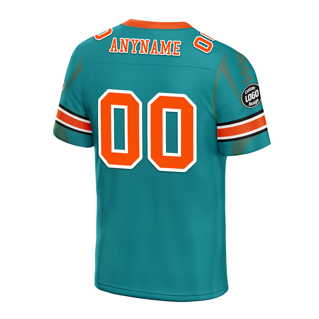 Custom Light Green Miami Personalized Authentic Football Jersey FBJ02-D025033-25