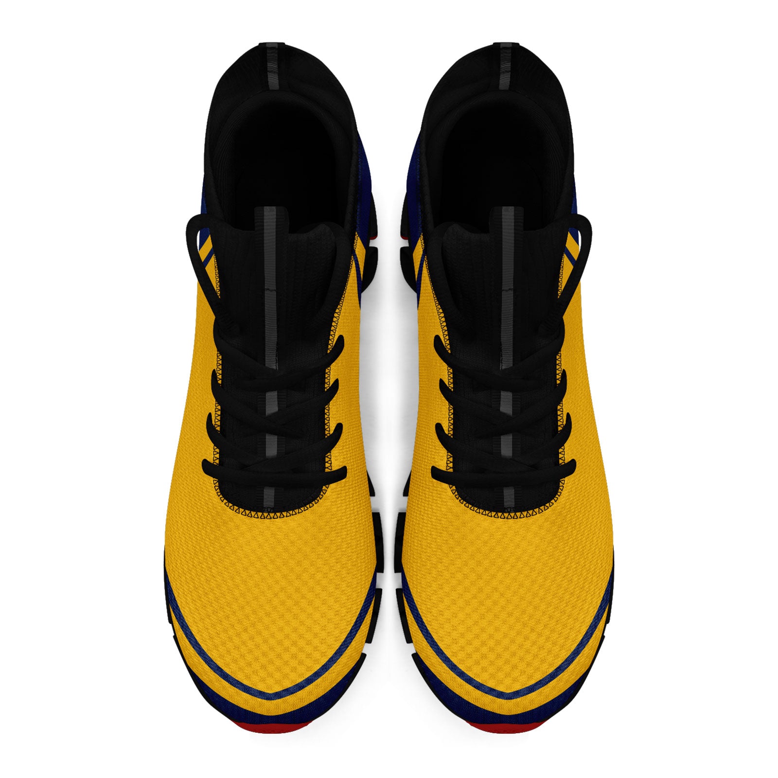 Custom Navy Yellow Maxsoul Shoes Personalized Sneaker FN030XD-D020388-13
