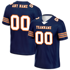 Custom Blue White Classic Style Personalized Authentic Football Jersey FBJ02-bd0a700d
