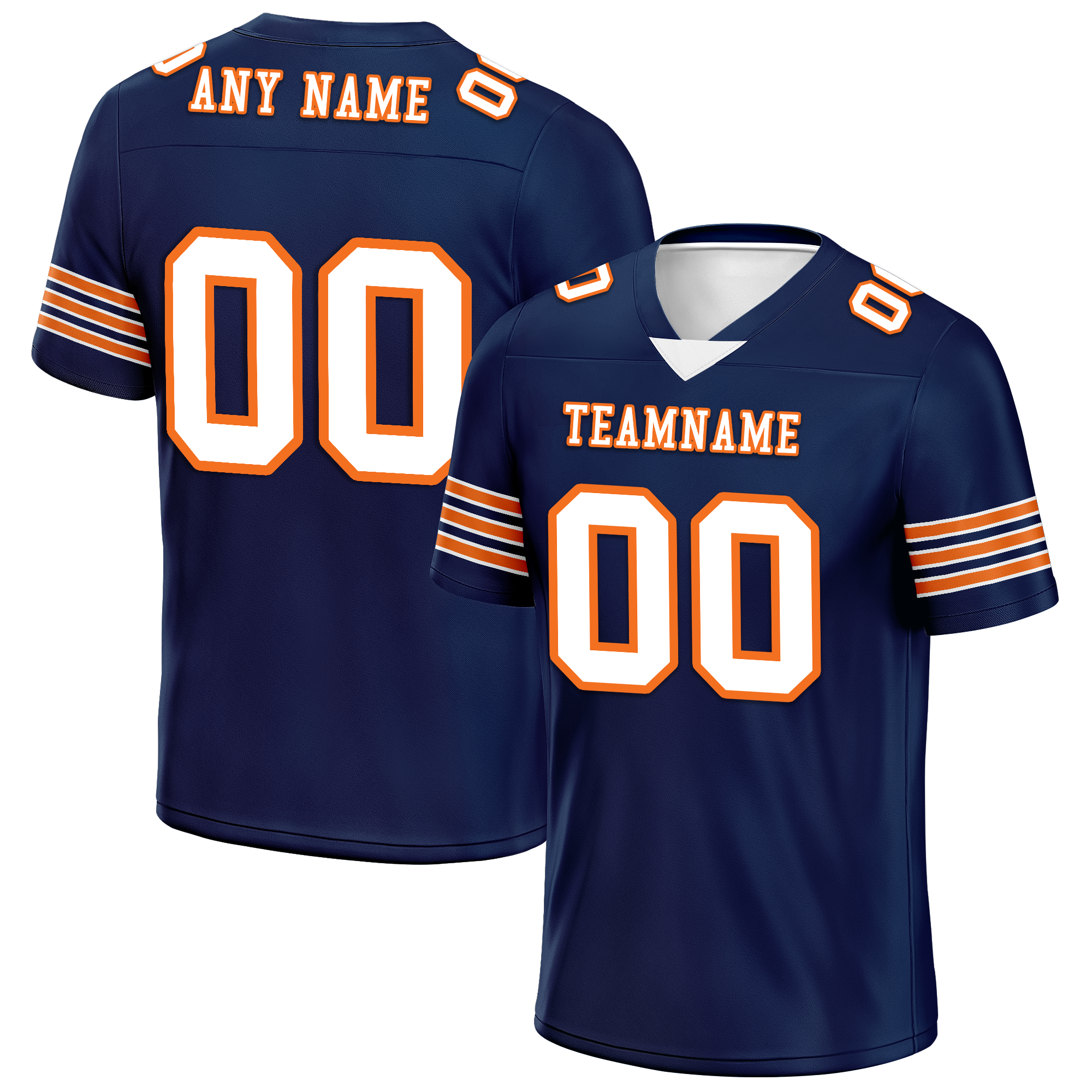 Custom Blue White Classic Style Personalized Authentic Football Jersey FBJ02-bd0a700d