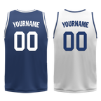 Custom Blue White Classic Style Reversible Basketball Uniform Personalized Ordinary BBJR-D017053