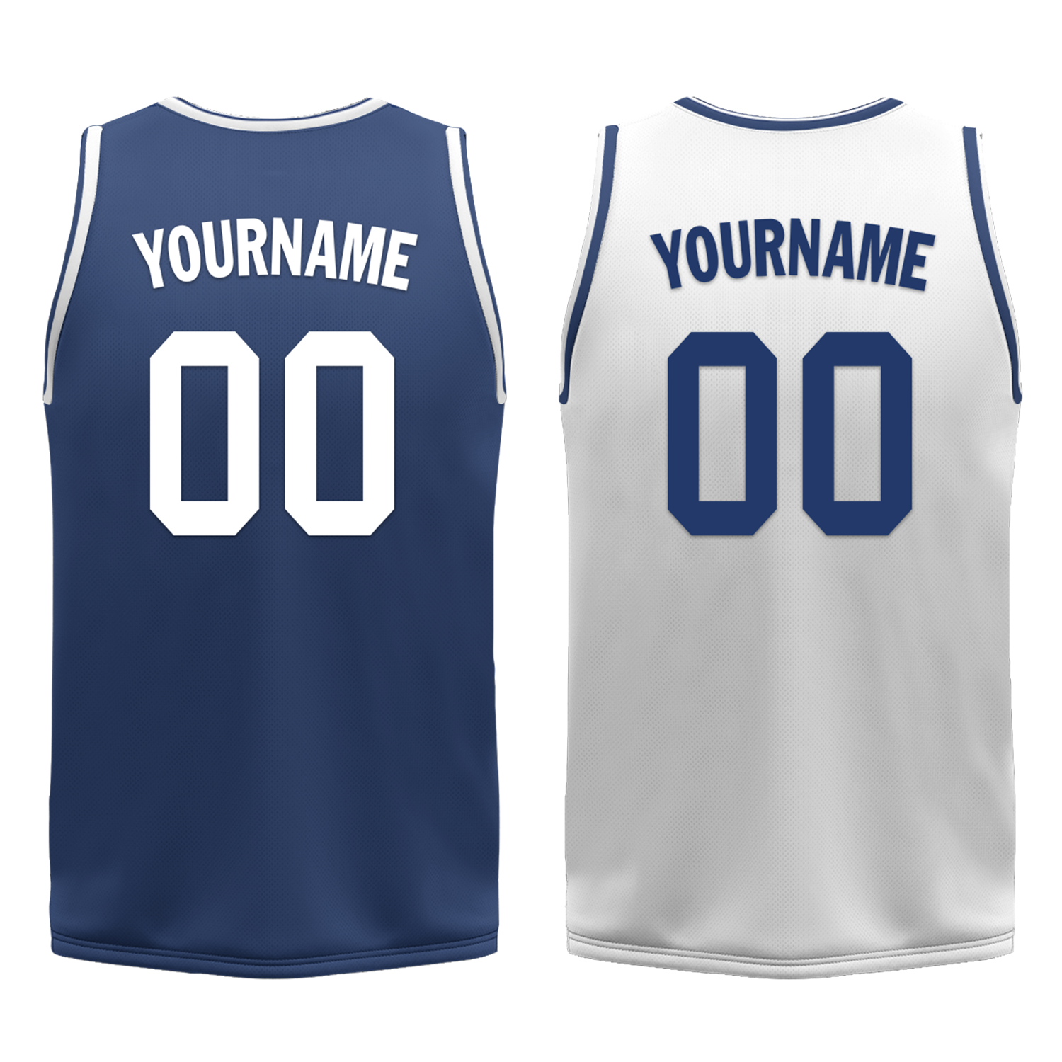 Custom Blue White Classic Style Reversible Basketball Uniform Personalized Ordinary BBJR-D017053
