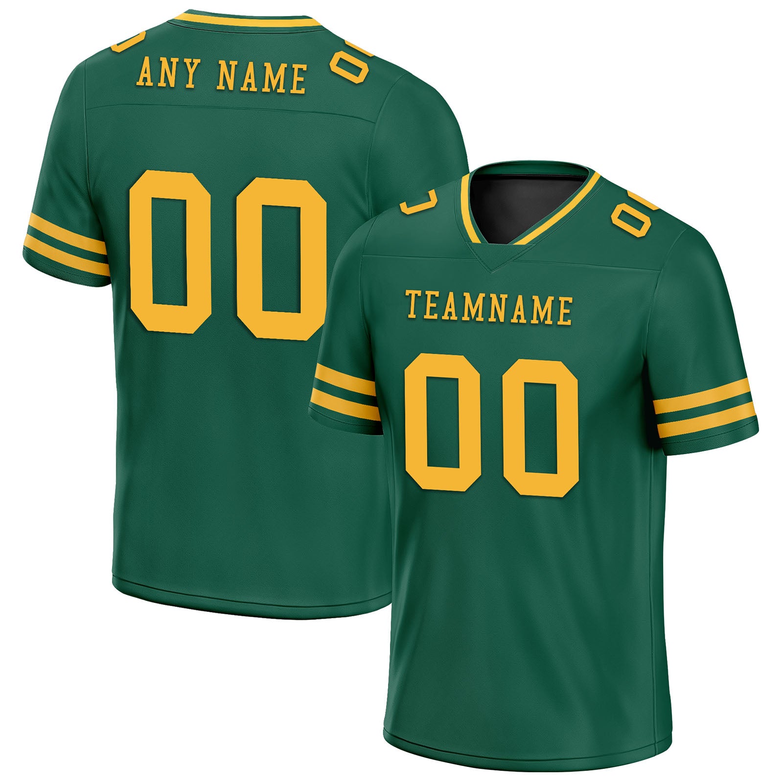 Custom Green Yellow Green Bay Personalized Authentic Football Jersey FBJ02-E0601-7