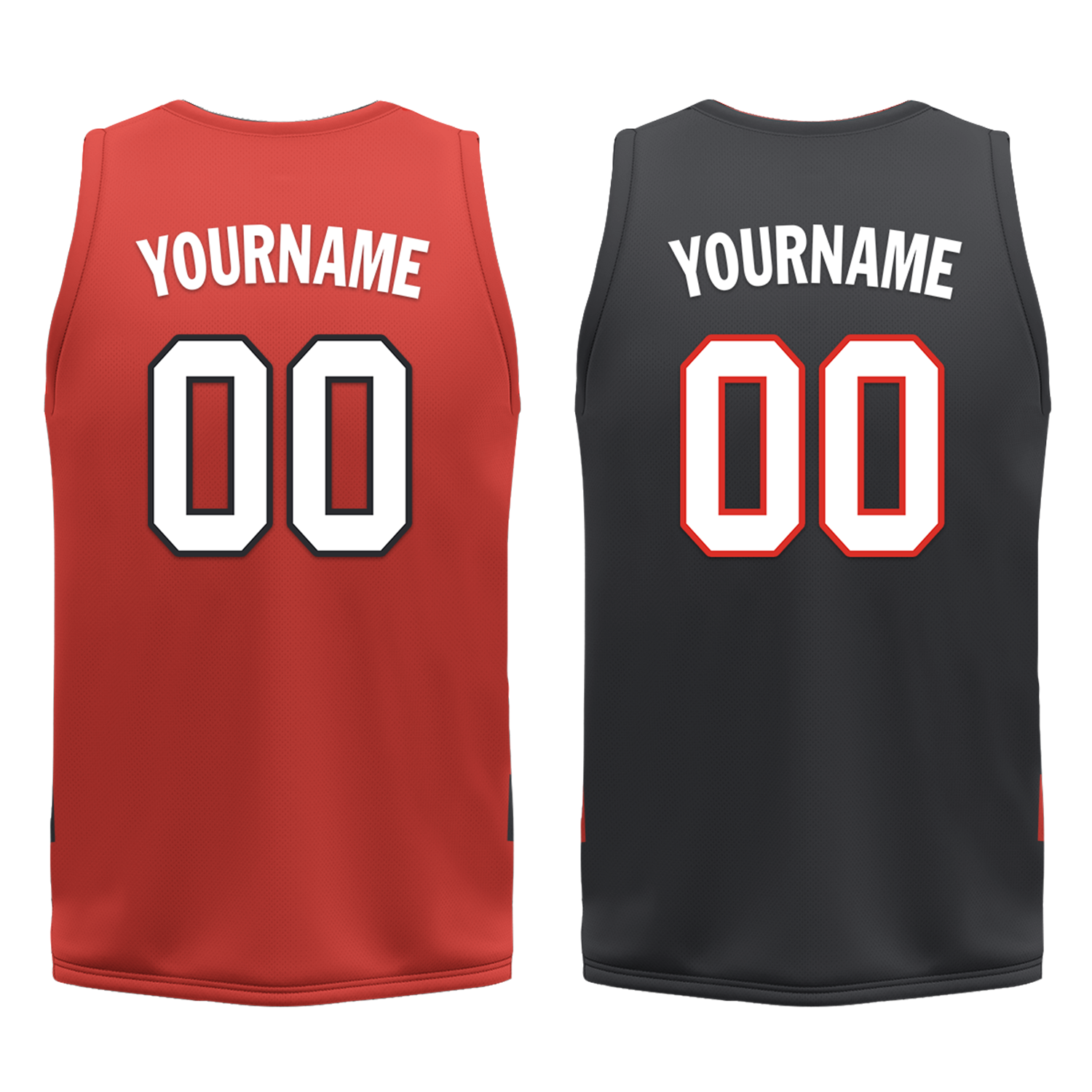 Custom Red Black Classic Style Reversible Basketball Uniform Personalized COOLMAX BBJR-D017038