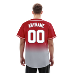 Custom Red Grey Fade Fashion Personalized Authentic Baseball Jersey BSBJ01-D0a70bb