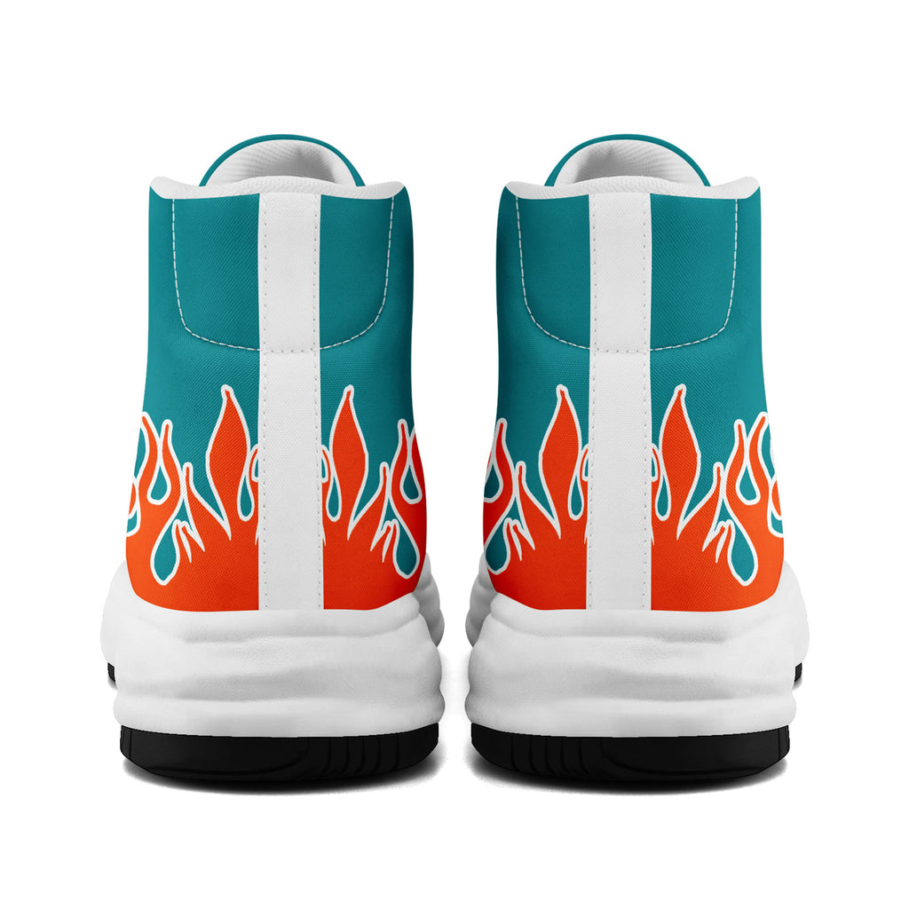 Custom Green Orange Miami Football Jersey and Firesoul Sports Shoes Combo Offer Personalized Combo ZH-D020273-24