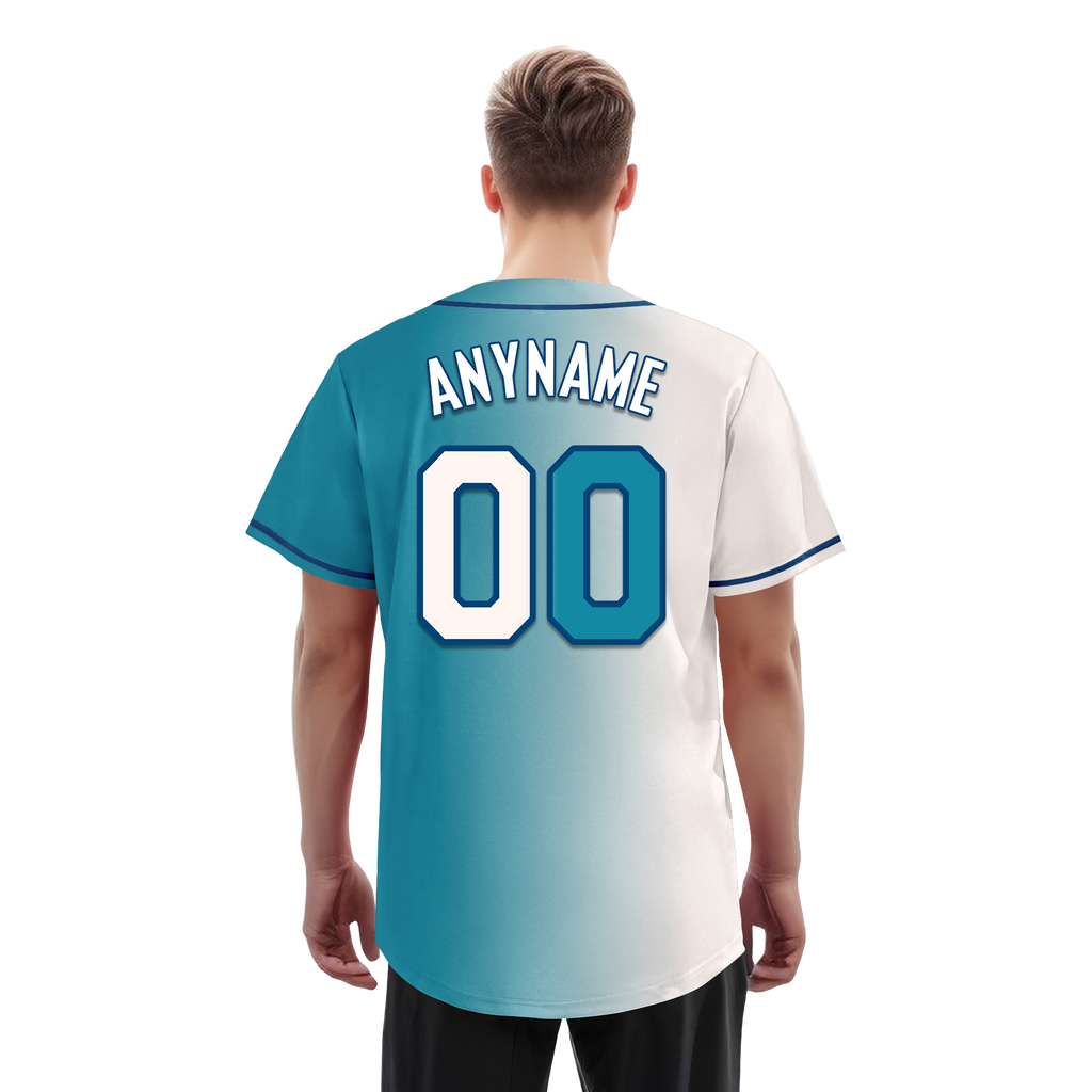 Custom White Blue Gradient Fashion Personalized Authentic Baseball Jersey BSBJ01-D0a7ab0