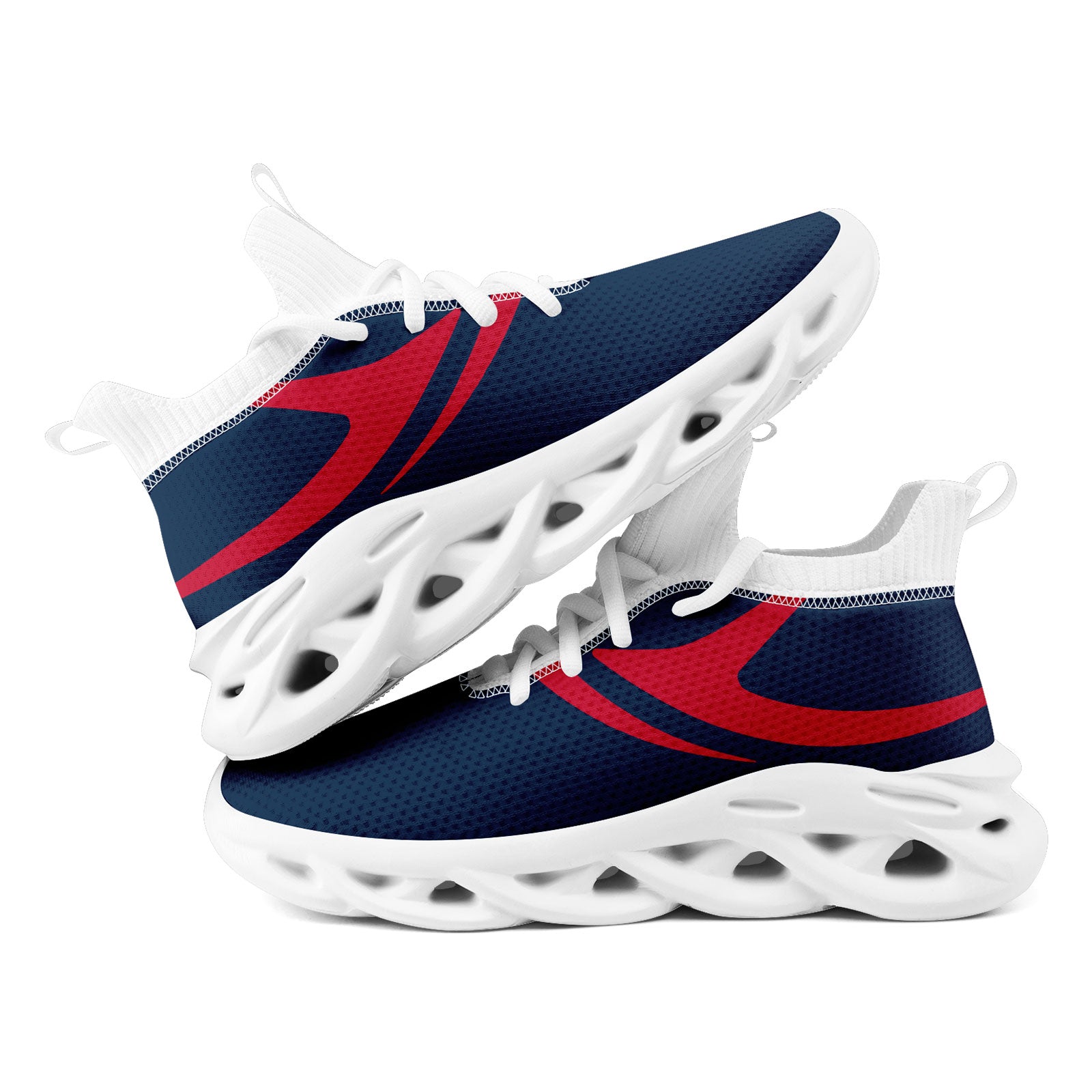 Custom Blue New England Football Jersey and Sports Shoes Combo Offer Personalized Combo ZH-D025008-26