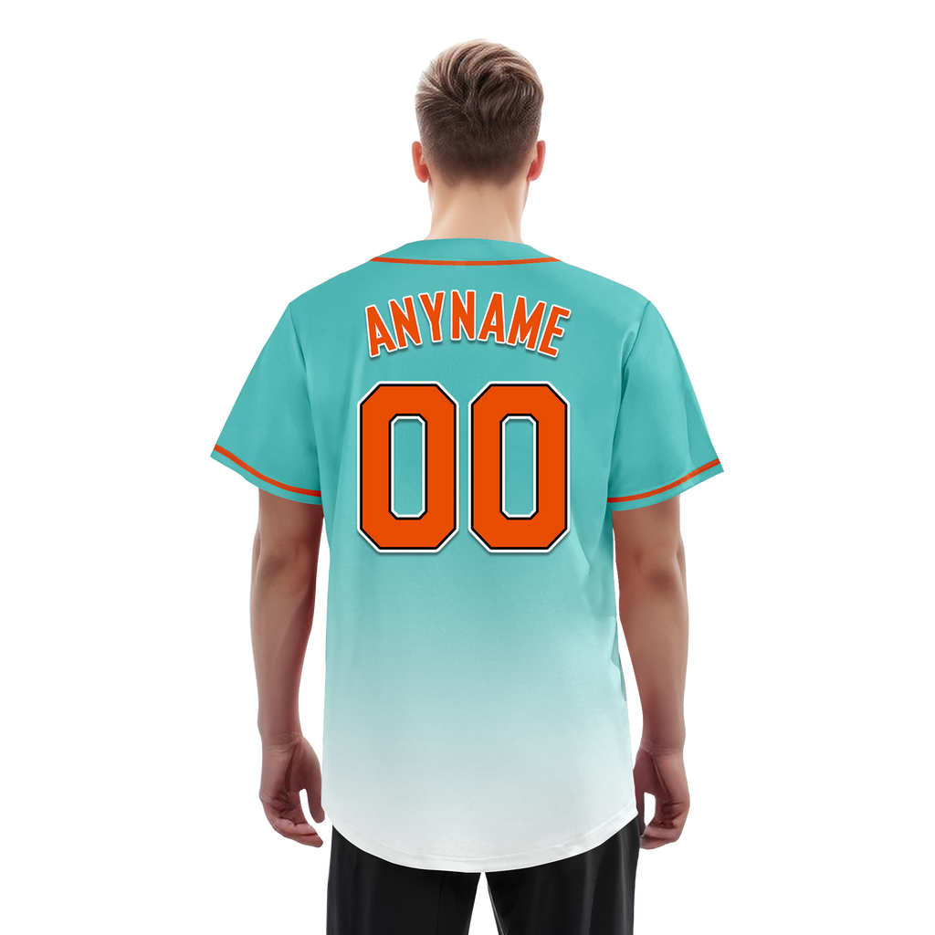 Custom Cyan White Fade Fashion Personalized Authentic Baseball Jersey BSBJ01-D0a70e8