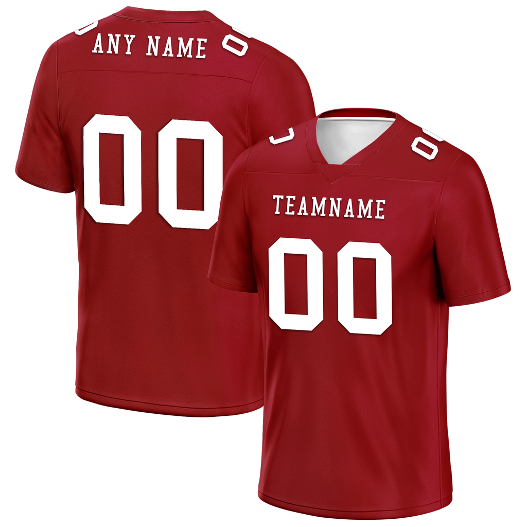 Custom Red Classic Style Personalized Authentic Football Jersey FBJ02-bd0a700a