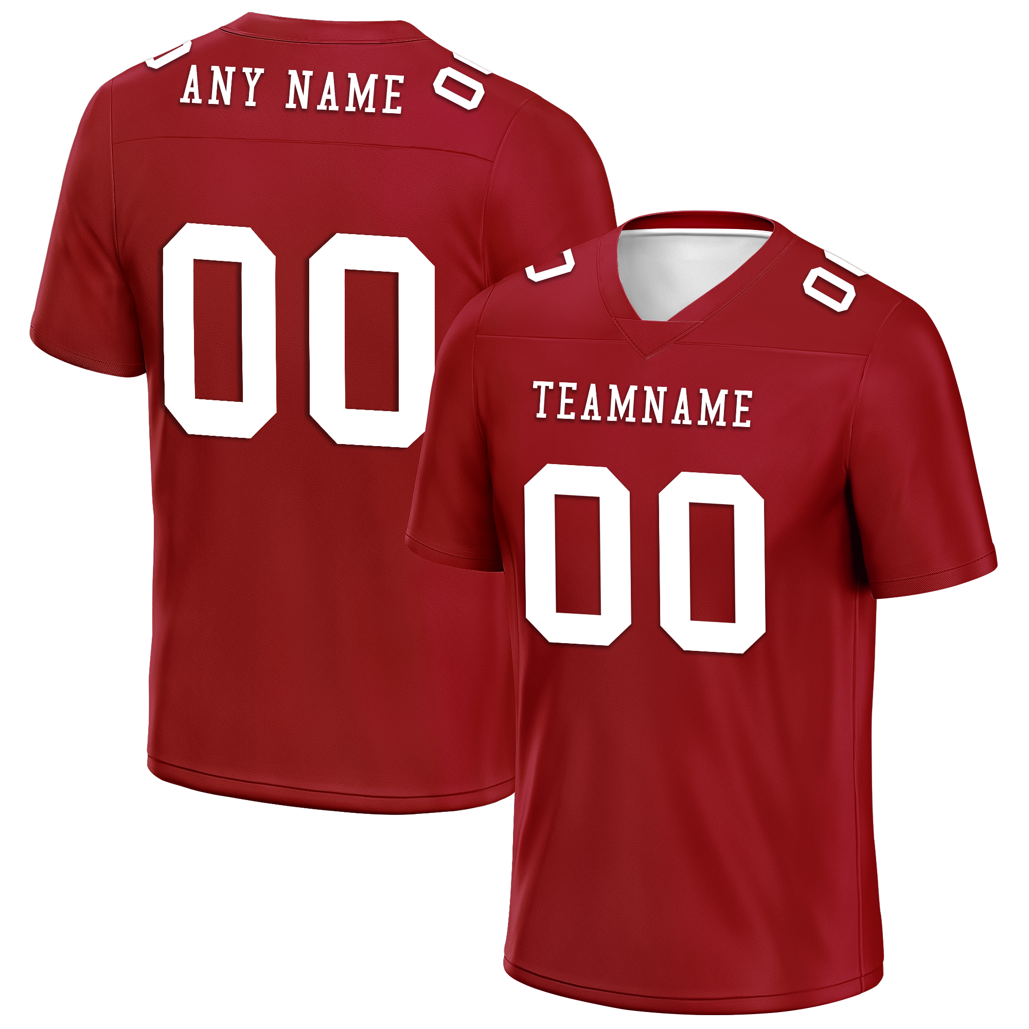 Custom Red Classic Style Personalized Authentic Football Jersey FBJ02-bd0a700a