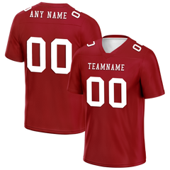 Custom Red Classic Style Personalized Authentic Football Jersey FBJ02-bd0a700a