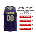 Custom Purple Green Gold New Orleans City Edition Personalized Reversible Basketball Set Sports Basketball Jersey BBJ01R-D0610-19