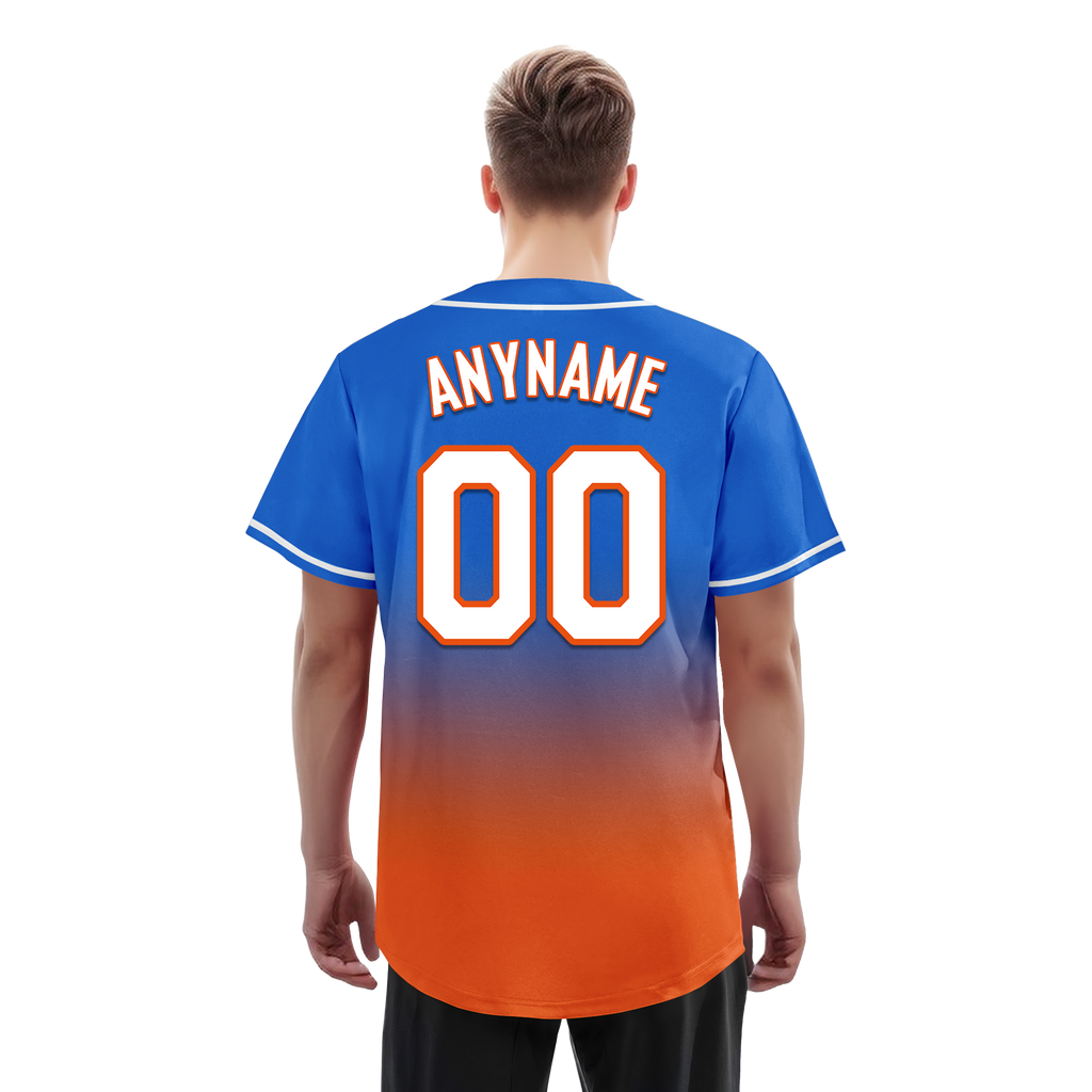 Custom Blue Orange Fade Fashion Personalized Authentic Baseball Jersey BSBJ01-D0a70b7