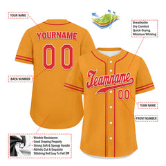 Custom Yellow Classic Style Red Personalized Authentic Baseball Jersey UN002-bd0b00d8-ad