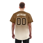 Custom Brown White Fade Fashion Personalized Authentic Baseball Jersey BSBJ01-D0a70fe
