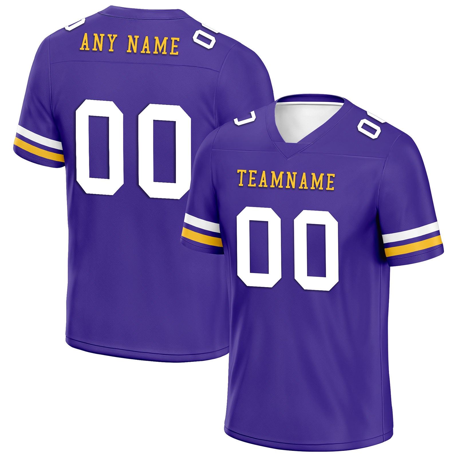 Custom Purple Minnesota Personalized Authentic Football Jersey FBJ02-E0601-6