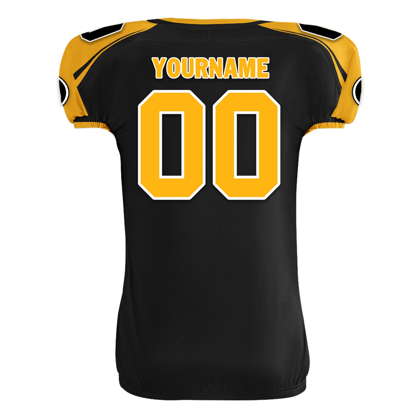 Custom Yellow Black Pennsylvania High-Performance American Football Jersey FBJ06-D023001-30