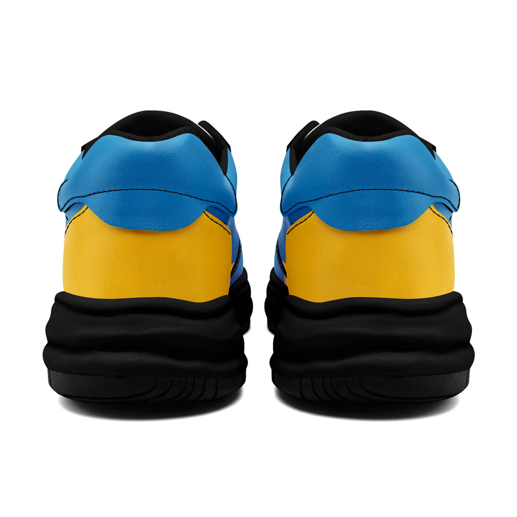Custom Blue Yellow Los Angeles Shoes Personalized Sneaker FN032-D020389-22