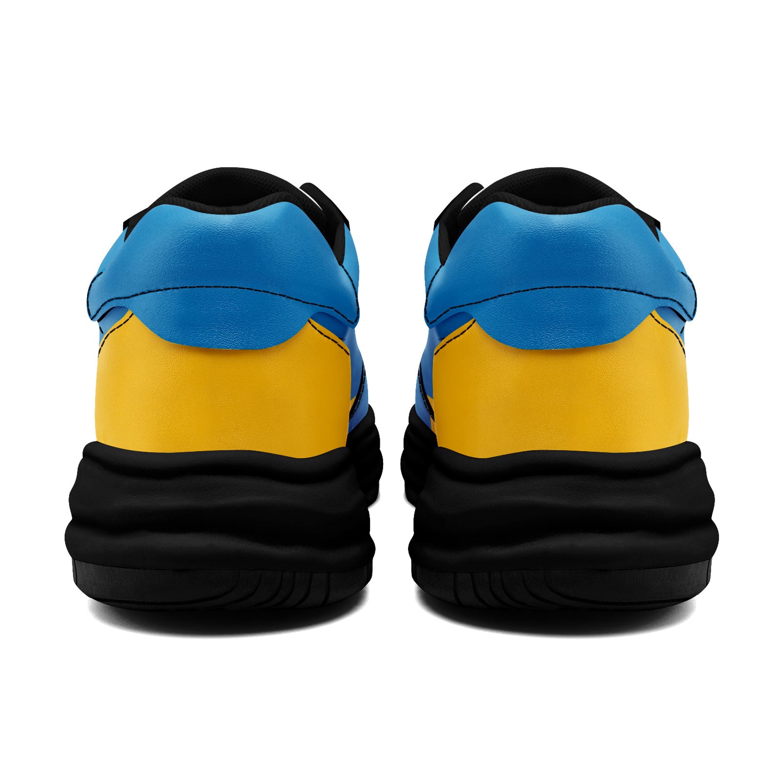 Custom Blue Yellow Los Angeles Shoes Personalized Sneaker FN032-D020389-22