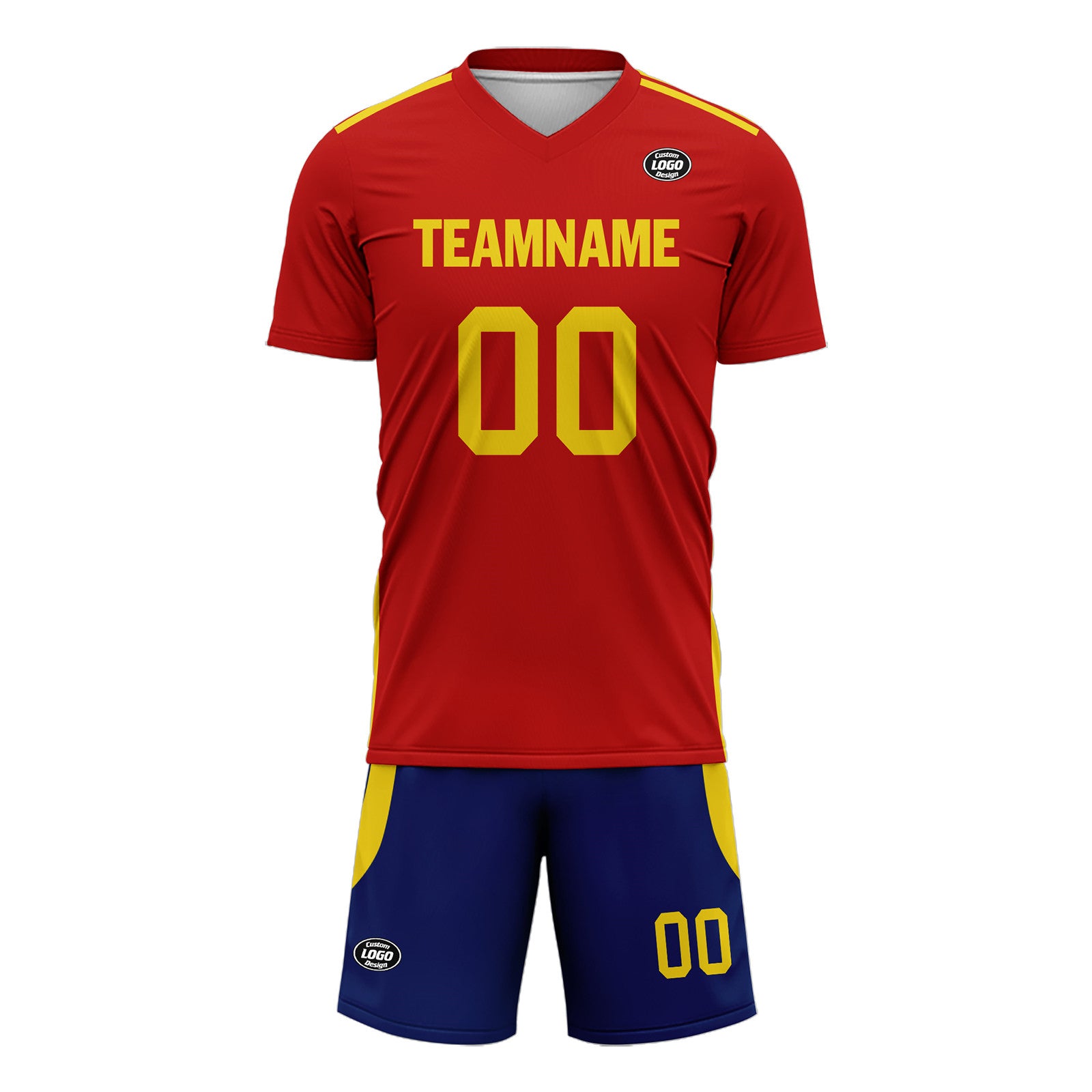 Custom Spain Red Yellow Soccer Sets Jersey Personalized SCJ101-D06143
