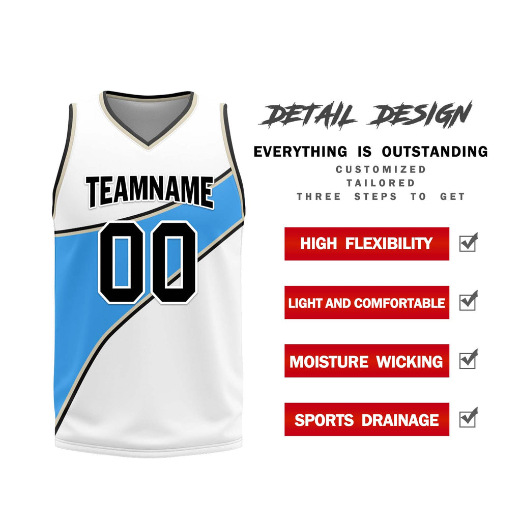 Custom Blue White Atlanta City Edition Personalized Reversible Basketball Set Sports Basketball Jersey BBJ01R-D0610-1
