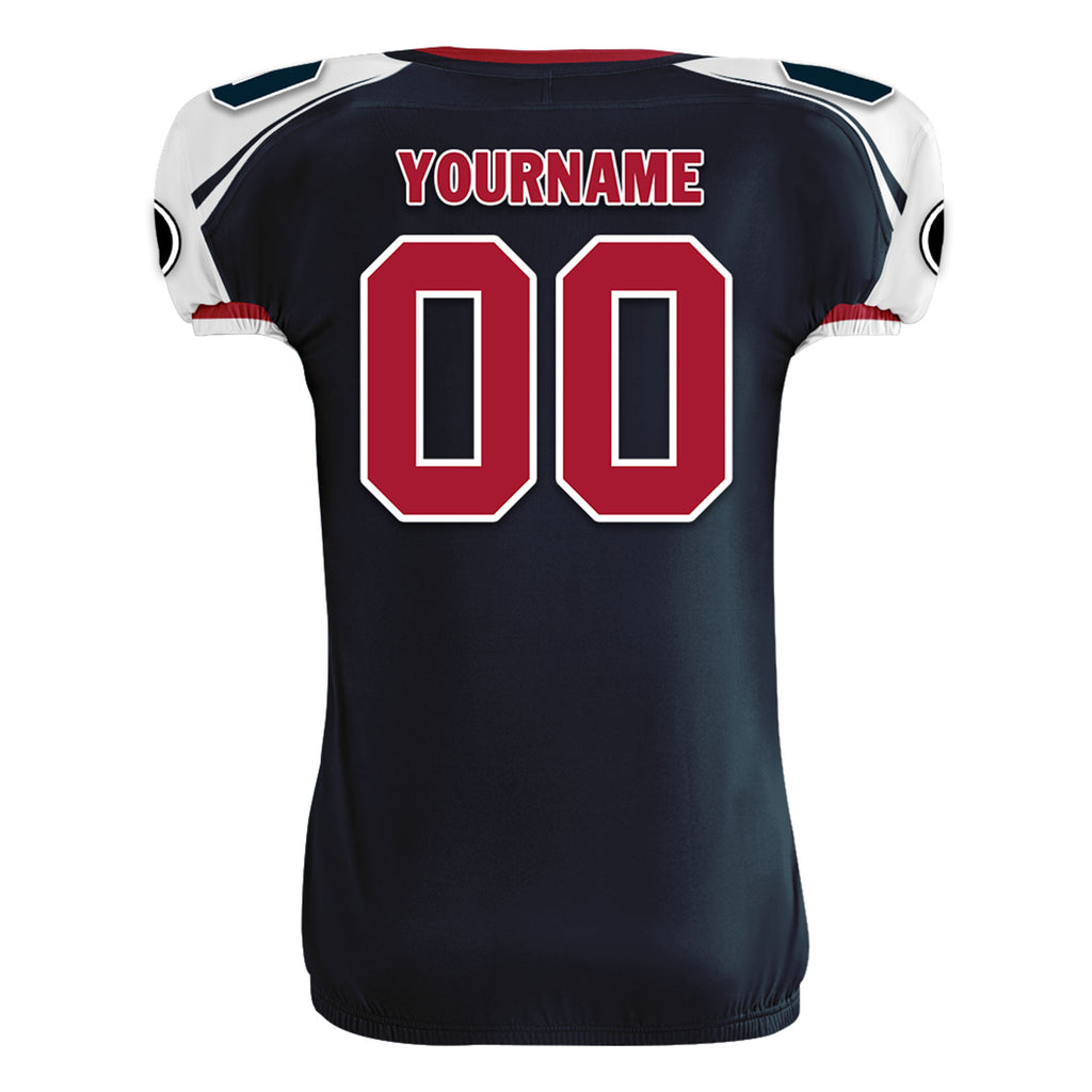 Custom Blue White Texas High-Performance American Football Jersey FBJ06-D023001-12