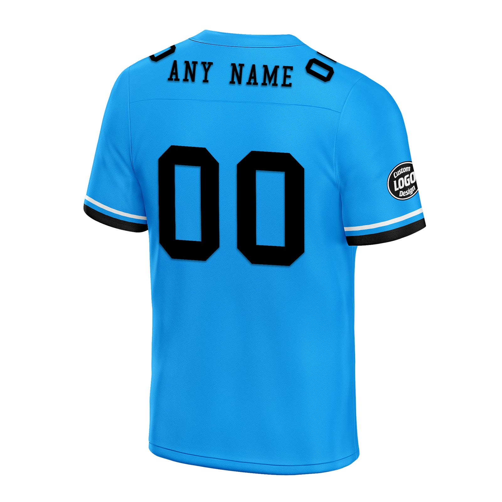 Custom Blue Carolina Personalized Authentic Football Jersey FBJ02-D020263-5