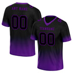 Custom Black Purple Fade Fashion Personalized Authentic Football Jersey FBJ02-D06088