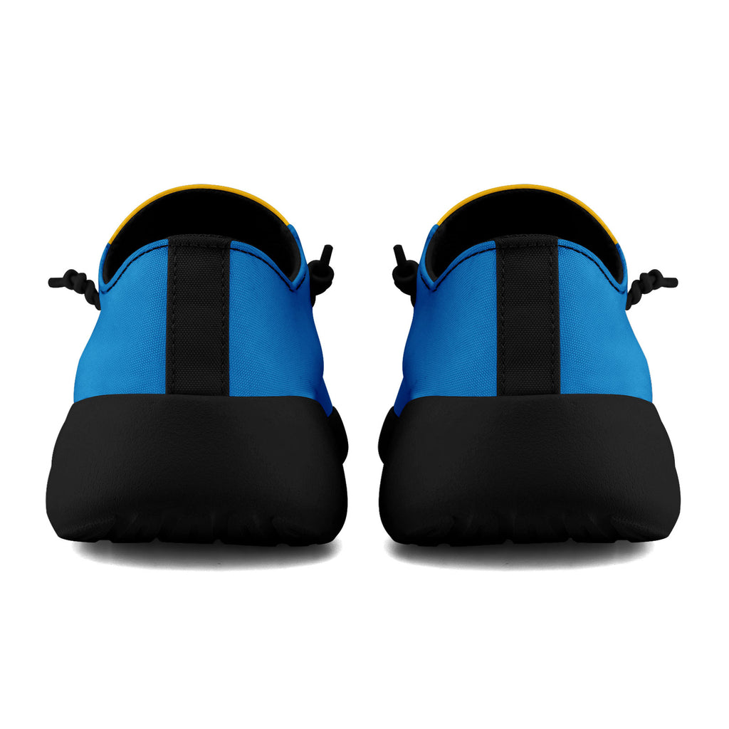 Custom Yellow Blue Los Angeles Jacket and Sports Shoes Combo Offer Personalized Combo ZH-D020294-22