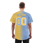 Custom Blue Yellow Gradient Fashion Personalized Authentic Baseball Jersey BSBJ01-D0a7079