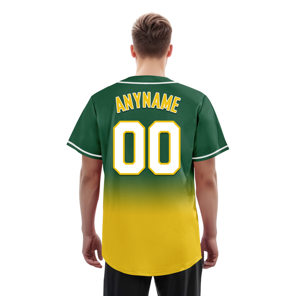 Custom Green Yellow Fade Fashion Personalized Authentic Baseball Jersey BSBJ01-D0a70ca