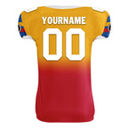 Custom Red Yellow Blue Fade Fashion Pittsburgh High-Performance American Football Jersey FBJ06-D020252-30
