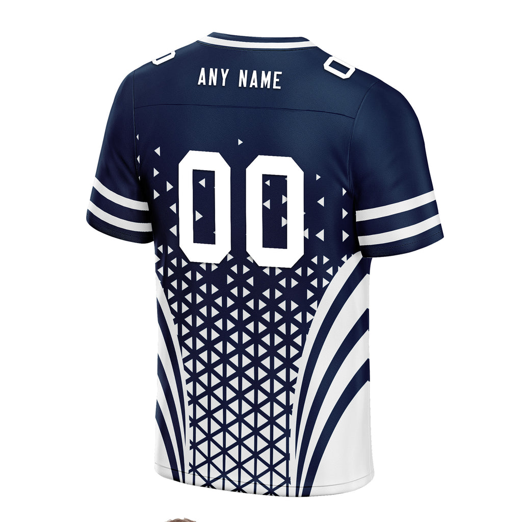 Custom Blue White Texas Personalized Authentic Football Jersey FBJ02-D023033-9