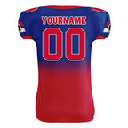 Custom Blue Red Fade Fashion Buffalo High-Performance American Football Jersey FBJ06-D020252-4