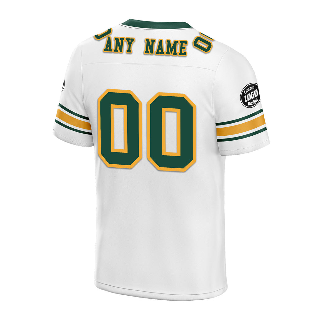 Custom White Green Wisconsin Personalized Authentic Football Jersey FBJ02-D020256-7